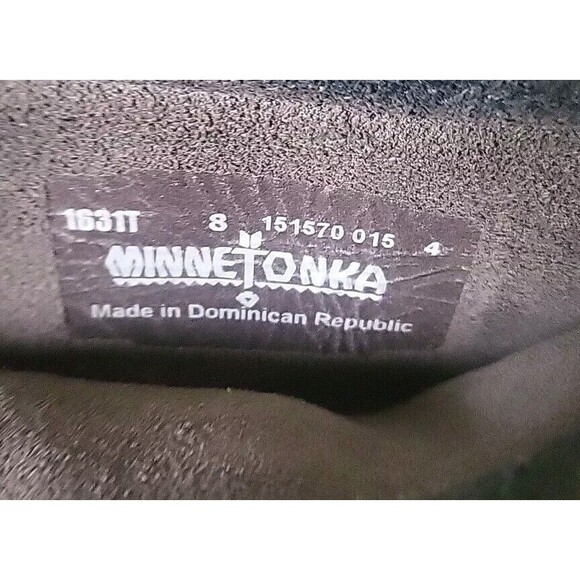 Minnetonka Gray Suede Leather Moccasins Fringe Boots Pull On 1631T Womens Size 8 - Picture 4 of 6